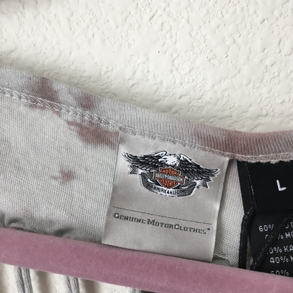 Harley Davidson Restless Spirit Knotted Top Sz L - Picture 2 of 6